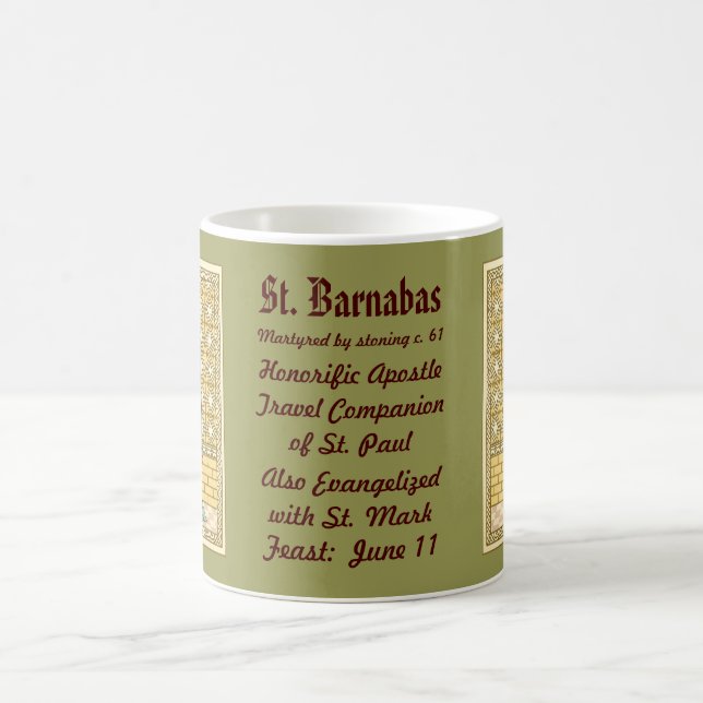 St. Barnabas l'apôtre (RLS 02) Café Mug 2a (Centre)