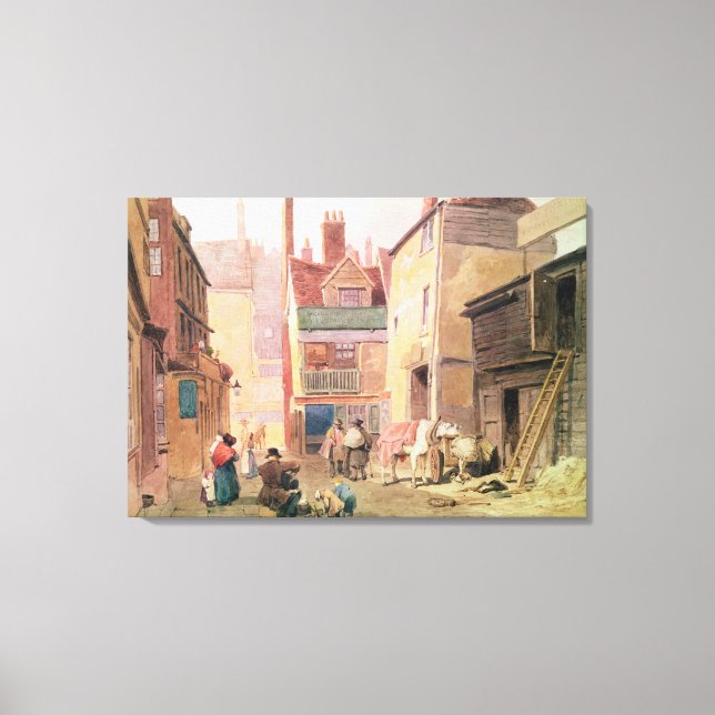 St. Bartholomew Close, Smithfield, London, 1850 (w Canvas Print (Front)