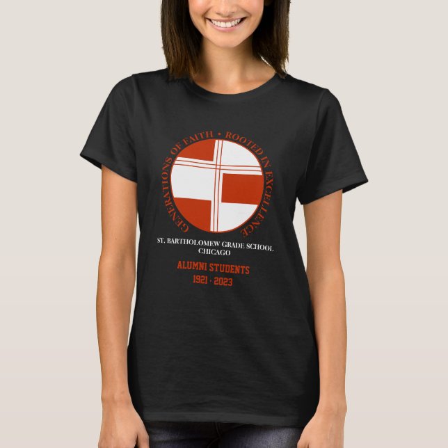 St. Bartholomew Grade School Alumni T-Shirt  (Front)
