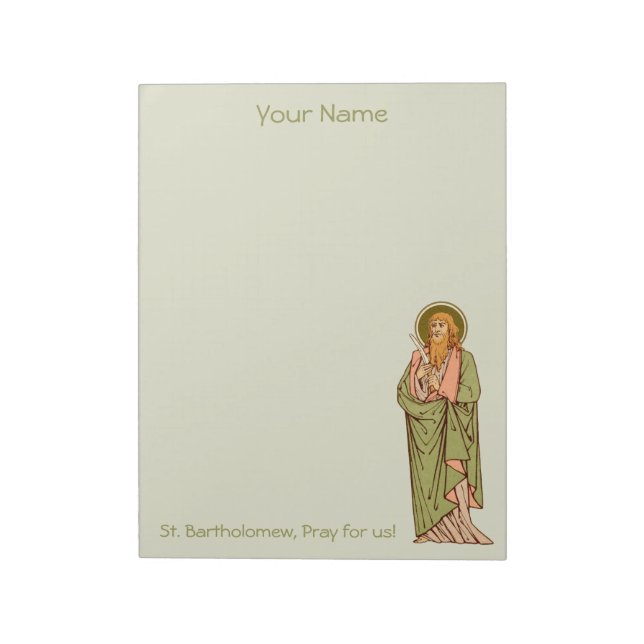 St. Bartholomew the Apostle (RLS 03) 8.5"x11" Notepad (Rotated)