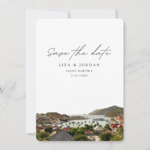 St Barth's Save the Date Scenic Wedding Invitation