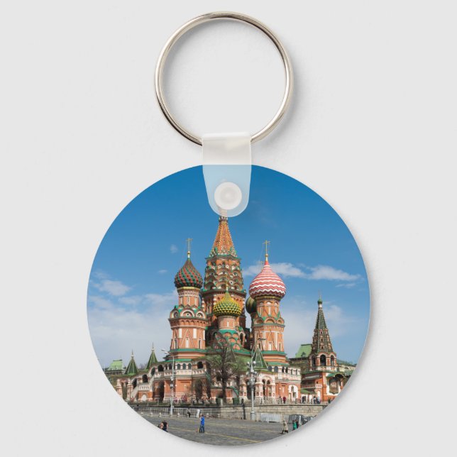 St.Basil Cathedral in Moscow Keychain (Front)