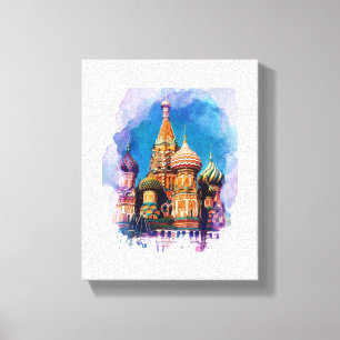 St Basil Cathedral Moscow Russia Architecture Canvas Print
