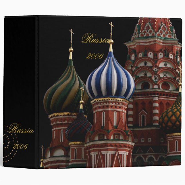 St Basil Moscow Russia Scrapbook Photo Album Binder (Front/Spine)