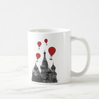St Basil's Cathedral and Red Hot Air Balloons