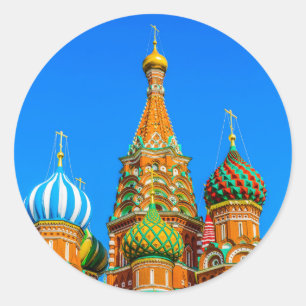 St. Basil's cathedral Classic Round Sticker