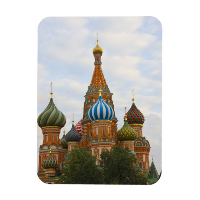St. Basil's Cathedral in Red Square, Moscow Magnet (Vertical)