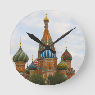 St. Basil's Cathedral in Red Square, Moscow Round Clock