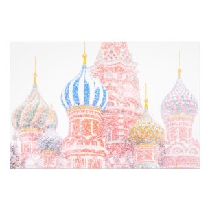 St Basil's Cathedral In Snowstorm Photo Print