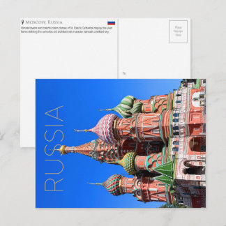St. Basil's Cathedral, Moscow, Russia Travel Postcard