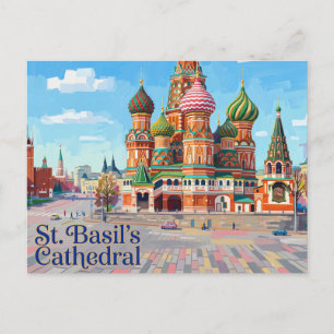 St. Basil's Cathedral Russia Postcard