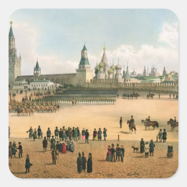 St. Basil's Cathedral seen from the Kremlin, from Square Sticker (Front)