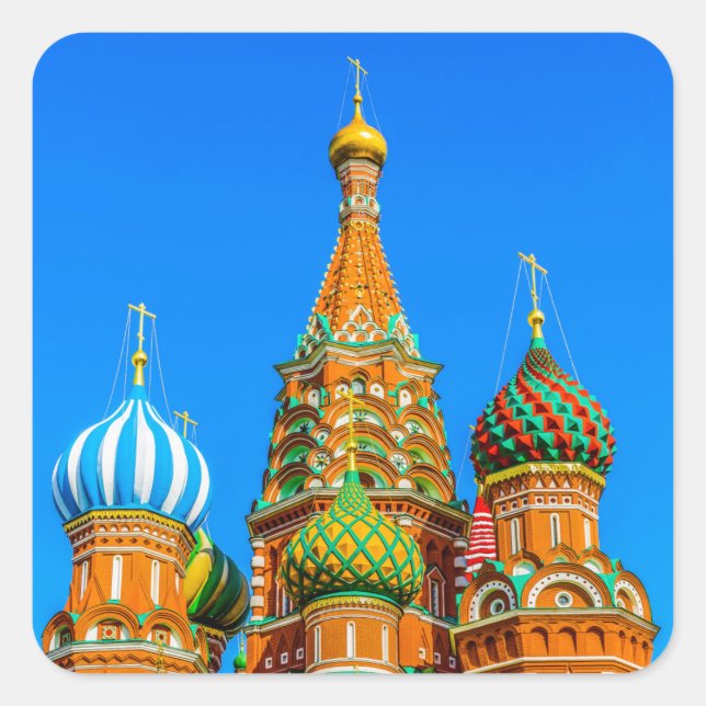 St. Basil's cathedral Square Sticker (Front)