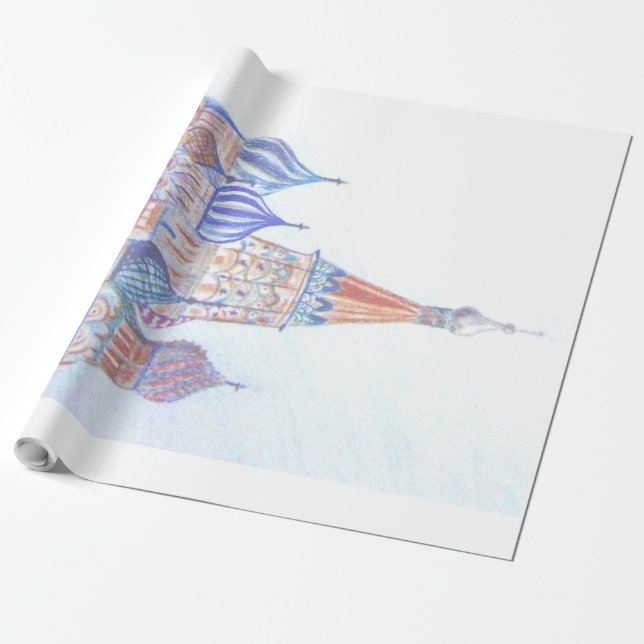 St. Basil's Cathedral Wrapping Paper (Unrolled)