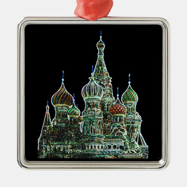 St Basils Neon Metal Ornament (Front)