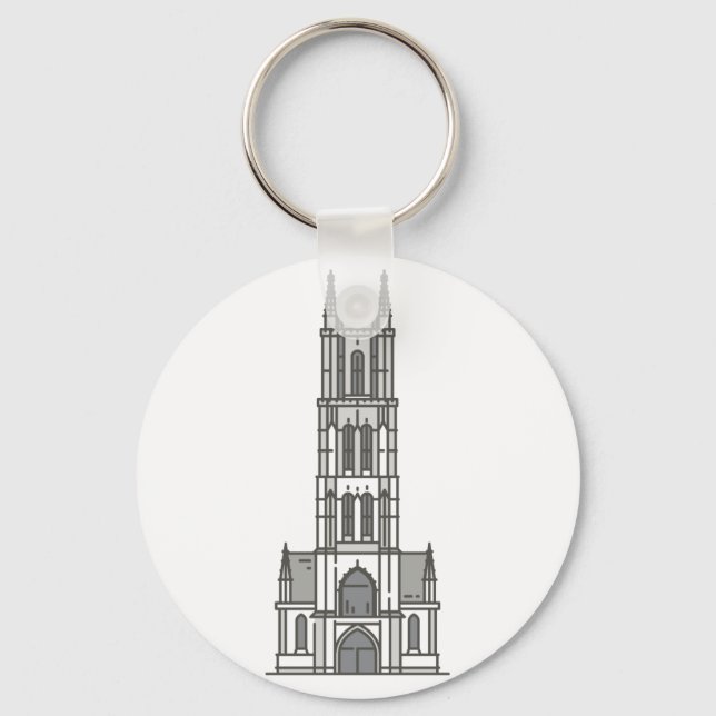 St Bavo's Cathedral Ghent World landmarks Keychain (Front)