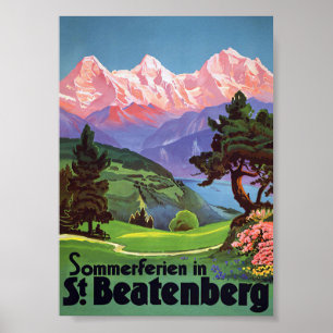 St. Beatenberg, Suisse Poster Vintage voyage