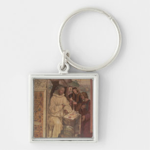 St. Benedict against a Landscape, from the Life o Keychain