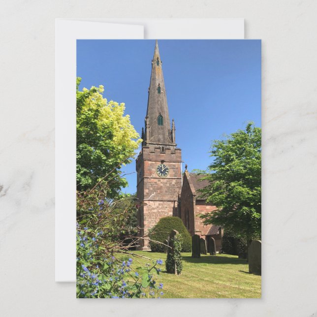 St Benedict Biscop Church Wombourne Staffordshire Holiday Card (Front)