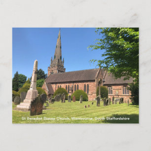 St Benedict Biscop Church Wombourne Staffordshire Holiday Postcard