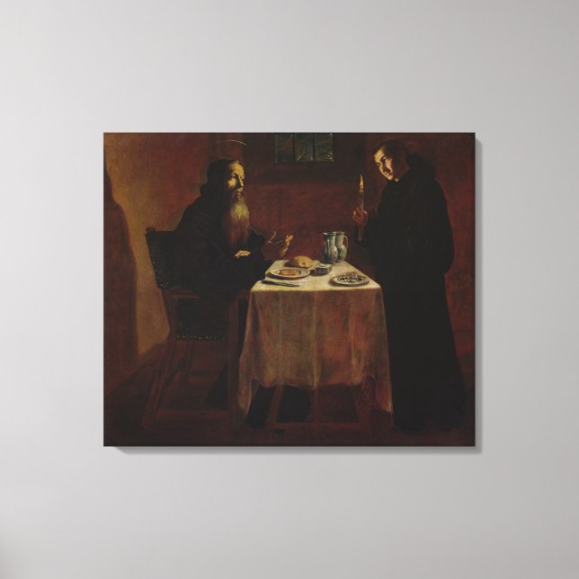 St. Benedict Blessing St. Maur Canvas Print (Front)