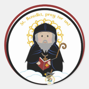 St. Benedict Classic Round Sticker