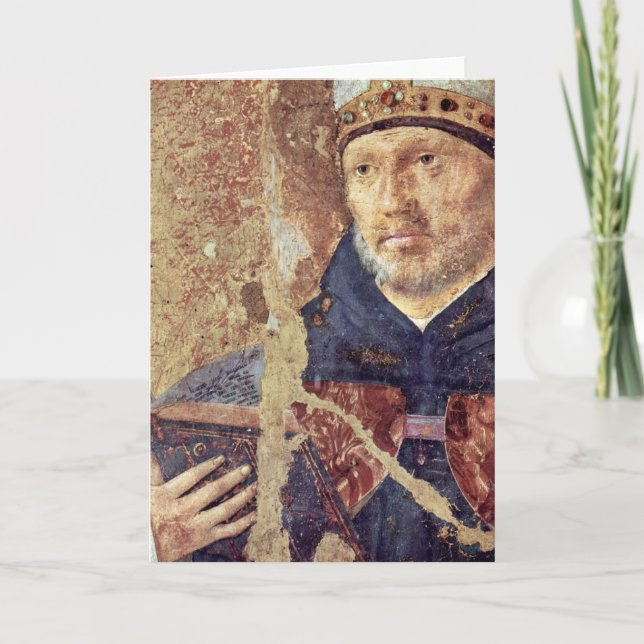 St. Benedict Detail By Antonello Da Messina Card (Front)