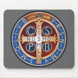 St. Benedict Exorcism Medal Mouse Pad