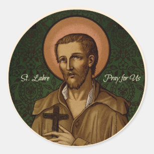 St. Benedict Labre Pray for Us Classic Round Sticker