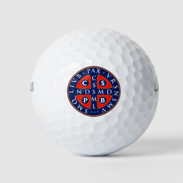 St. Benedict Medal Design Golf Balls (Front)