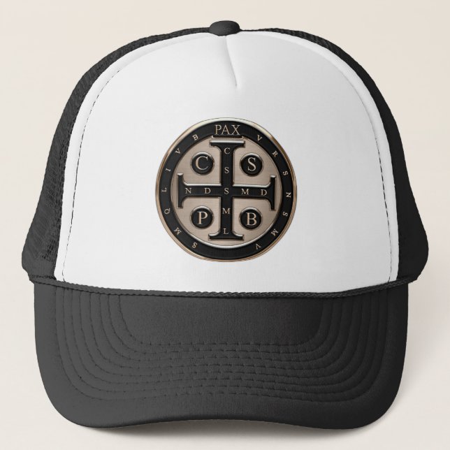 St. Benedict Medal Trucker Hat (Front)