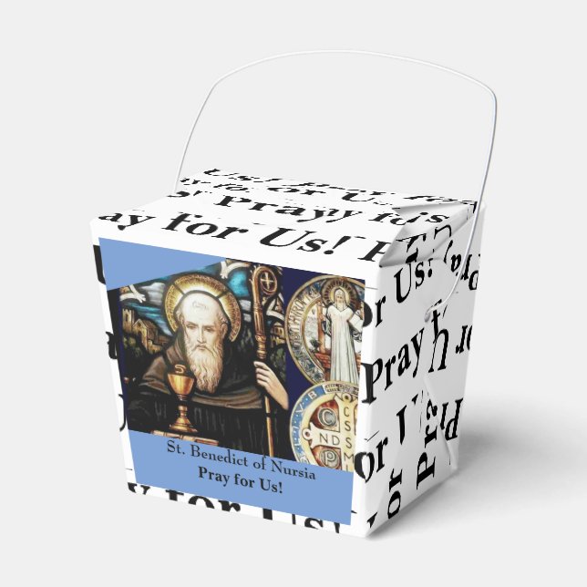 St. Benedict of Nursia Card Favor Box (Front Side)