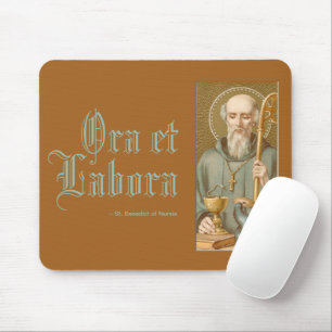 St. Benedict of Nursia (JM 07; Latin Motto) Mouse Pad