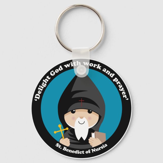 St Benedict of Nursia Keychain (Front)