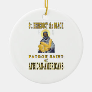 ST. BENEDICT the BLACK Ceramic Ornament