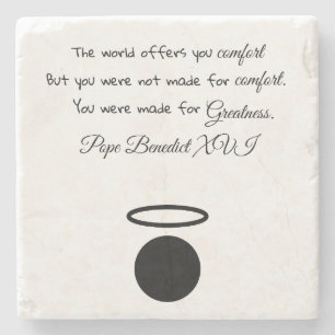 St. Benedict XVI Quote Stone Coaster