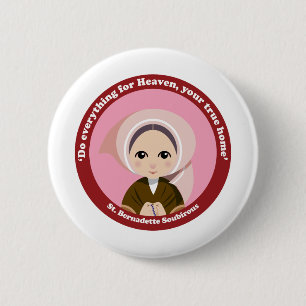 St. Bernadette Soubirous 2 Inch Round Button