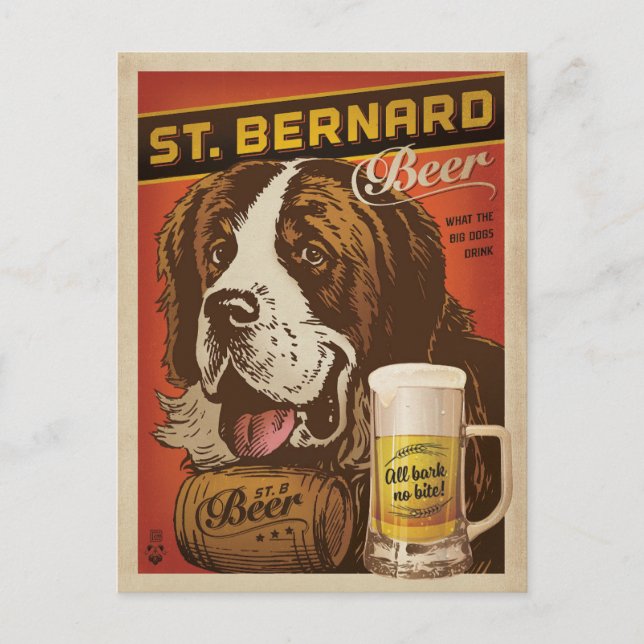 St. Bernard Beer Postcard (Front)