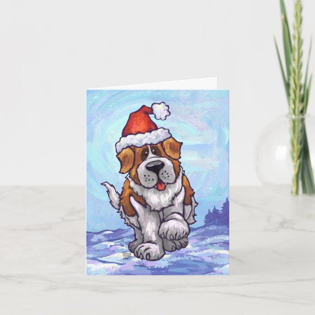St. Bernard Christmas Holiday Card (Front)