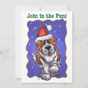 St. Bernard Christmas Invitation