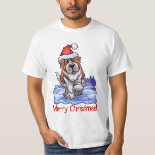 St. Bernard Christmas T-Shirt
