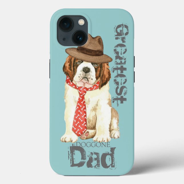 St. Bernard Dad Case-Mate iPhone Case (Back)