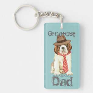 St. Bernard Dad Keychain