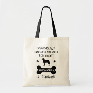 St Bernard Dog Best Friend Tote Bag