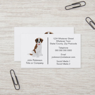 St Bernard Dog Design Boarding Kennels Business Card