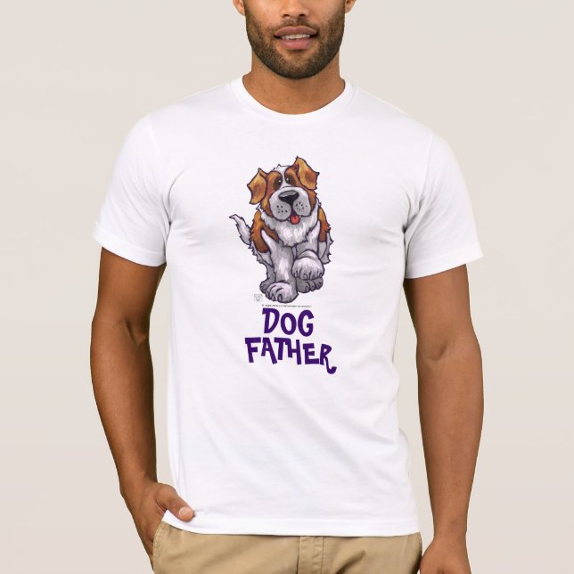 St. Bernard Dog Father Men's Light T-Shirt (Front)