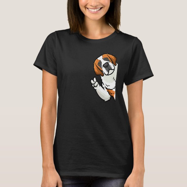 St Bernard Dog From Side T-Shirt (Front)