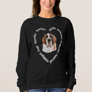 St Bernard Dog Heart Saint Bernard Mom St Bernard Sweatshirt