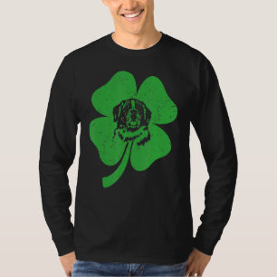 St Bernard Dog Irish Green Shamrock C St Patricks T-Shirt