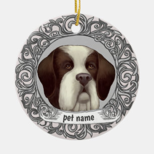 St Bernard Dog Loving Memory ornament